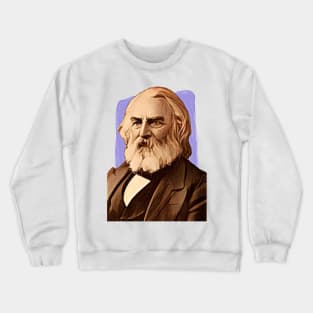 American Poet Henry Wadsworth Longfellow illustration Crewneck Sweatshirt